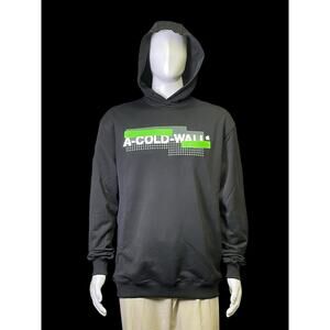 Rare A-Cold-Wall* Black Grid Graphic Logo Hoodie Spring/Summer 2023 Size Medium